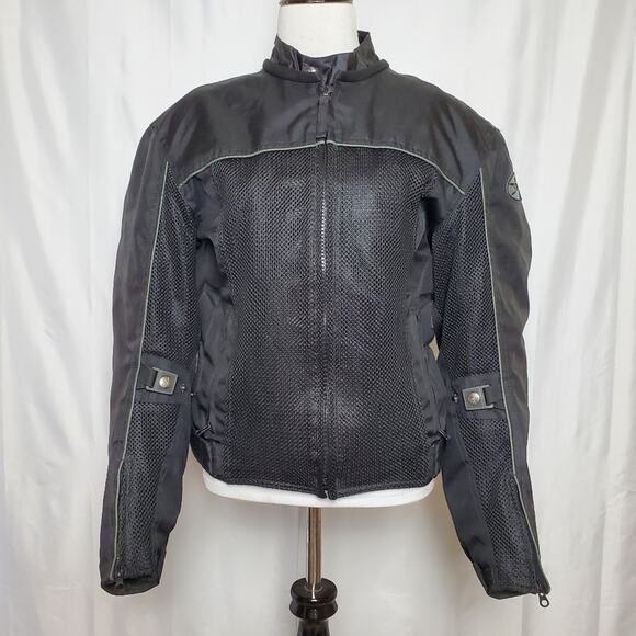 Joe Rocket Black Padded Motorcycle Jacket SZ Small - Picture 1 of 3